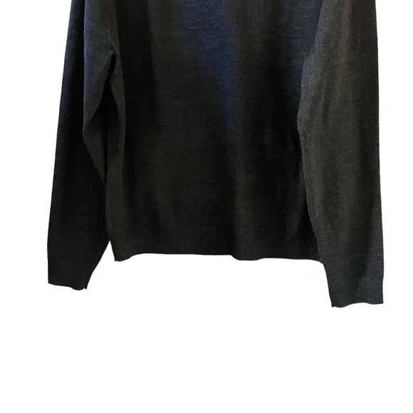 COBMEX NEW Men's Zip Front Uniform Cardigan Sweater In Charcoal Gray Size XL